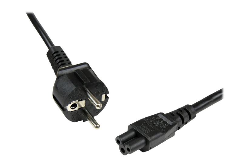 Startech.com 1m (3ft) Laptop Power Cord, Eu Schuko To C5, 2.5a 250v, 18awg, Notebook / Laptop Replacement Ac Cord, Printer/power Brick Cord, Schuko Cee 7/7 To Clover Leaf Iec 60320 C5 - Laptop Charger Cable - Strømkabel - Iec 60320 C5 Til Power Cee 7/7 -