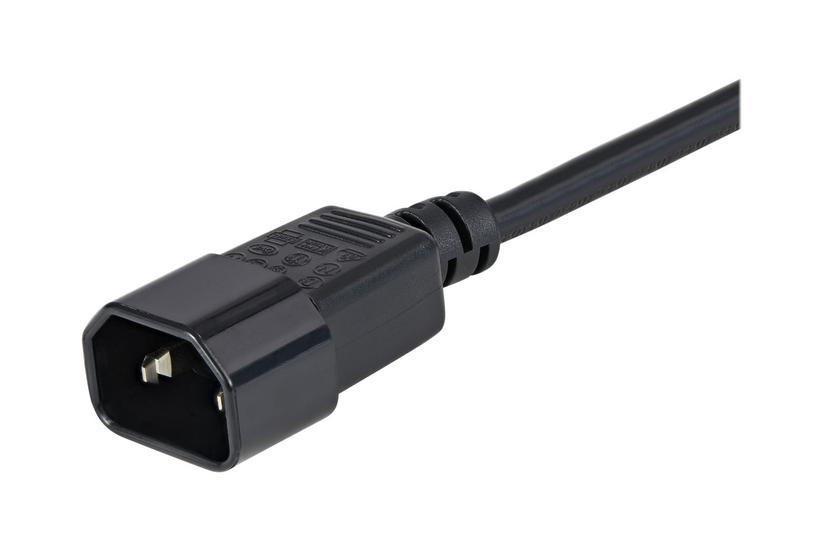 Startech.com 1m (3ft) Power Extension Cord, C14 To C13, 10a 125v, 18awg, Black Computer Power Cord Extension, Power Supply Extension Cable, Iec-320-c14 To Iec-320-c13 Ac Power Cable - Ul Listed - Forlængerkabel Til Strøm - Power Iec 60320 C13 Til Iec 6032