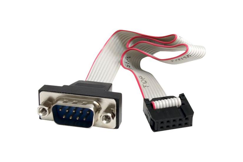 Startech.com 16in 9 Pin Serial Male To 10 Pin Motherboard Header Panel Mount Cable - Motherboard To Rs232 (pnl9m16) - Serielt Kabel - Db-9 Til 10-pin Idc - 40.7 Cm
