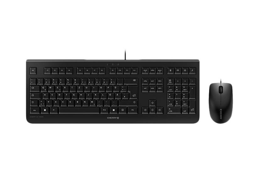 Cherry Dc 2000 - Sæt Med Mus Og Tastatur - Tysk - Sort Indgangsudstyr