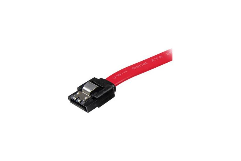 Startech.com 18in Latching Sata Cable - Sata Cable - Serial Ata 150/300/600 - Sata (r) To Sata (r) - 1.5 Ft - Latched - Red - Lsata18 - Sata-kabel - 46 Cm