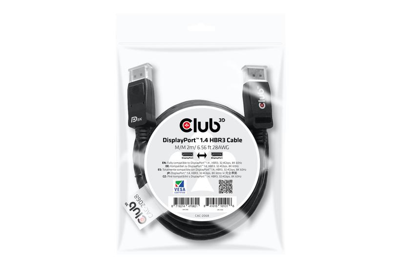 Club 3d - Displayport Kabel - Displayport Til Displayport - 2 M