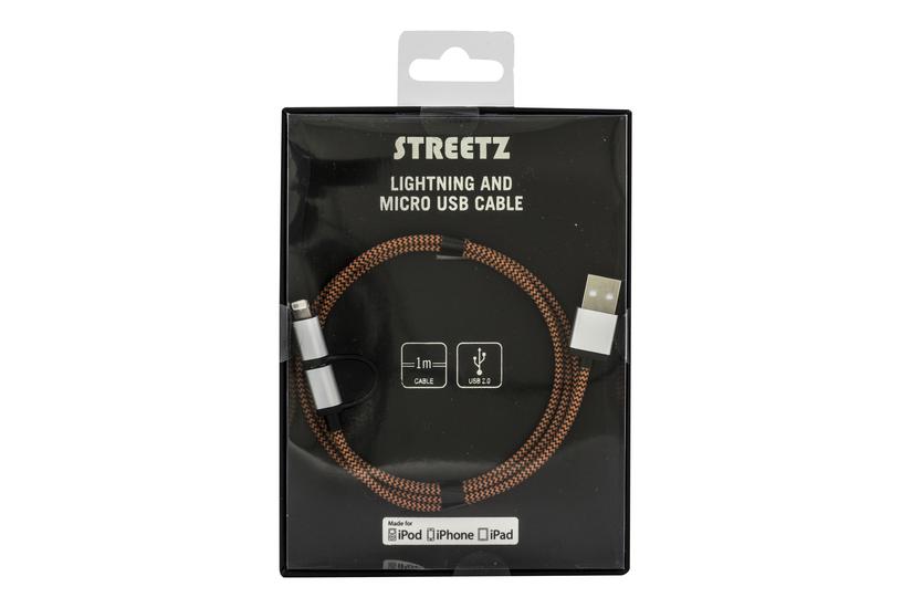 Streetz Iplh-241 - Data / Strømkabel - Lightning / Usb - 1 M
