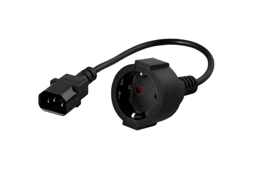 Powerwalker - Strømkabel - Cee 7/4 Til Iec 60320 C14 - 20 Cm