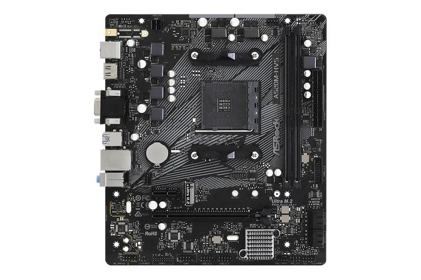 Asrock A520m-hvs - Ddr4 - Micro Atx Bundkort - Am4