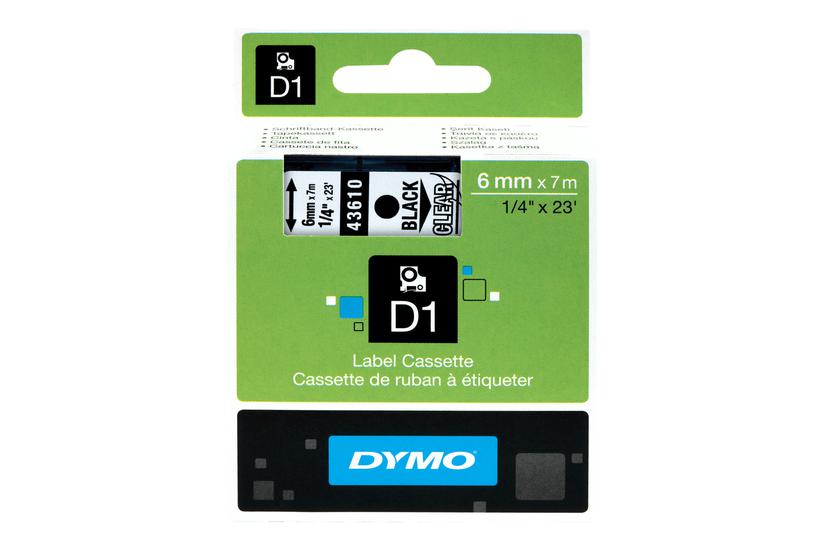 Dymo D1 - Tape - Skinnende - 1 Kassette(r) - Rulle (0,6 Cm X 7 M)