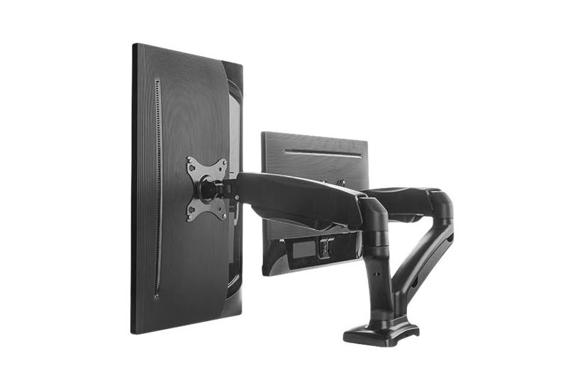 Icy Box Ib-ms304-t Monteringssæt - Justerbare Dobbelte Arme - For 2 Skærme - Sort