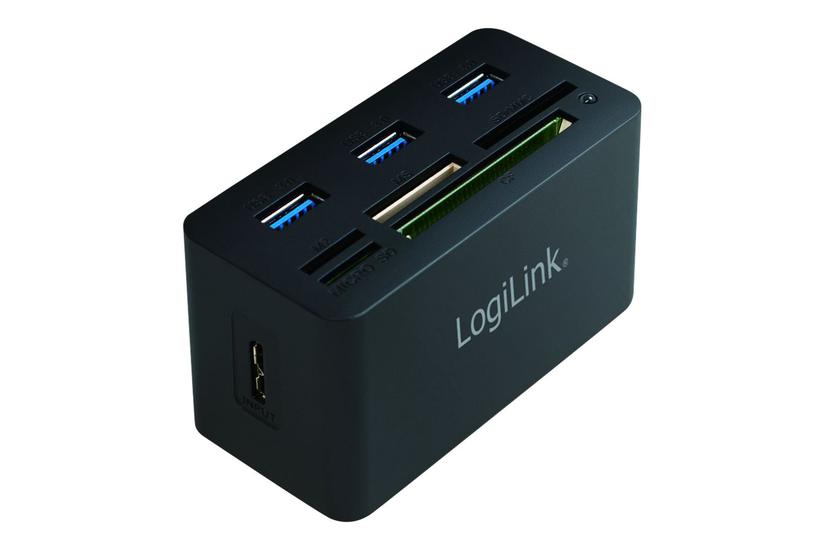 Logilink Usb 3.0 Hub With All-in-one Card Reader - Hub - 3 Porte