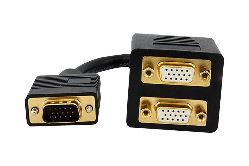 Startech.com 1 Ft. Vga To Vga Splitter Cable - M/f Dual Monitor Video Cable Splitter (vgaspl1vv) - Vga-splitter - 30 Cm