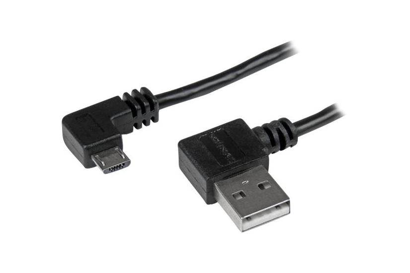 Startech.com 1m 3 Ft Micro-usb Cable With Right-angled Connectors - M/m - Usb A To Micro B Cable - 3ft Right Angle Micro Usb Cable (usb2aub2ra1m) - Usb-kabel - Micro-usb Type B Til Usb - 1 M