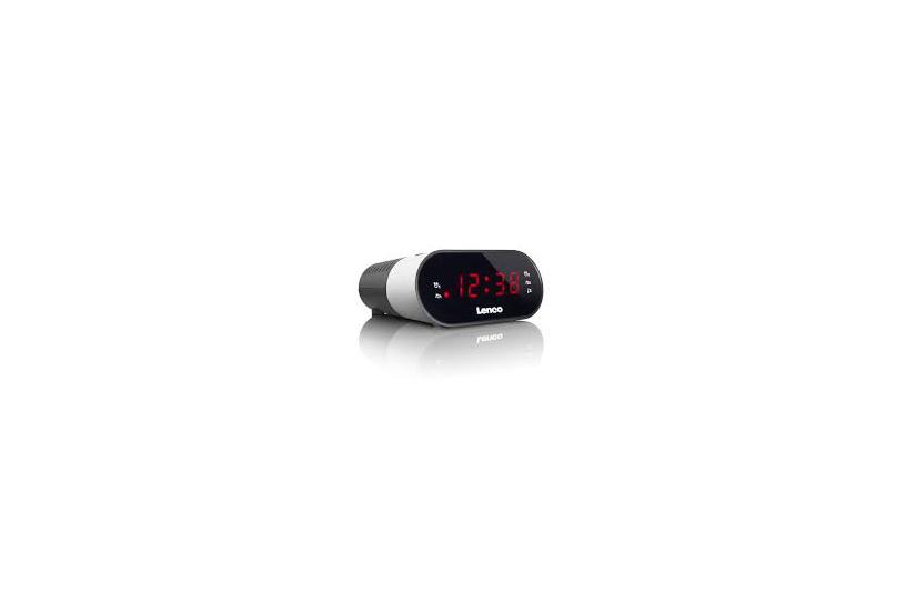 Lenco Cr-07 Clock Radio - Sort Og Hvid