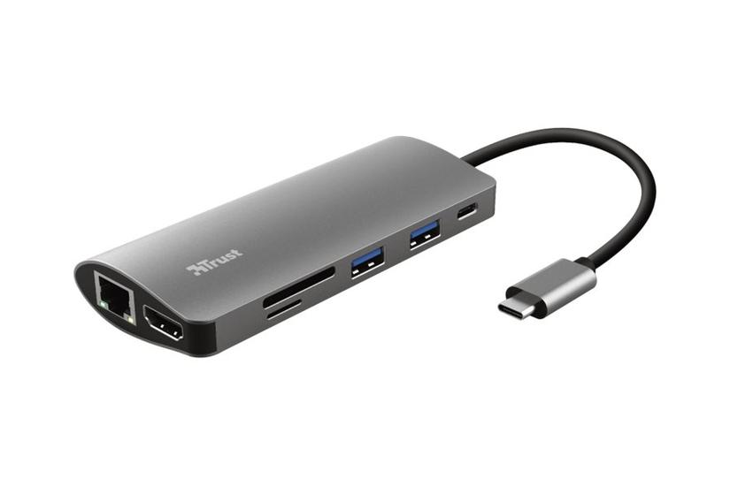 Trust Dalyx 7-in-1 Usb-c Multiport Adapter - Dockingstation - Usb-c 3.2 - Hdmi - 1gbe