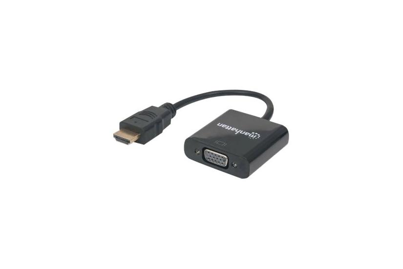 Manhattan 151467 Videokabel Adapter 0,3 M Hdmi Type A (standard) Vga (d-sub) Sort