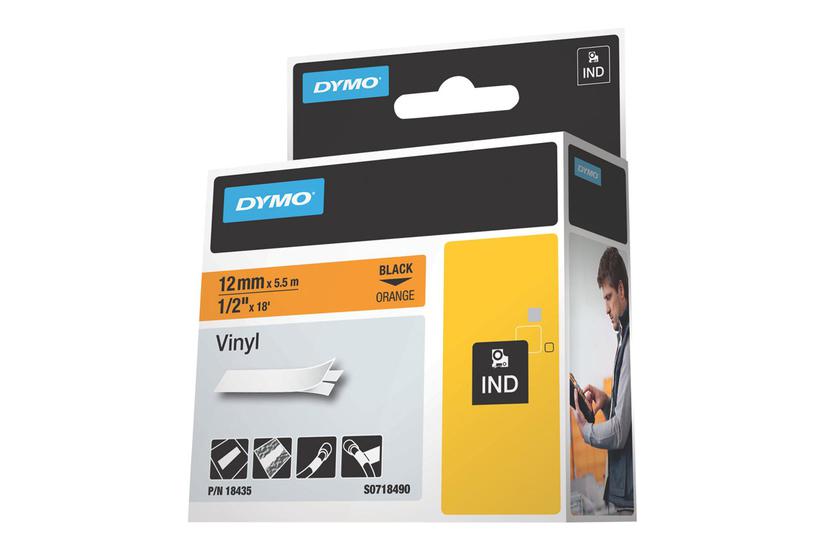 Dymo - Vinyl - 1 Rulle(r) - Rulle (1,2 Cm X 5,5 M)