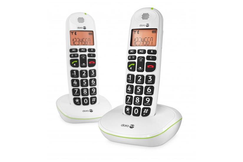 Doro Phoneeasy 100w Duo - Trådløs Telefon Med Opkalds-id + Ekstra Telefonrør
