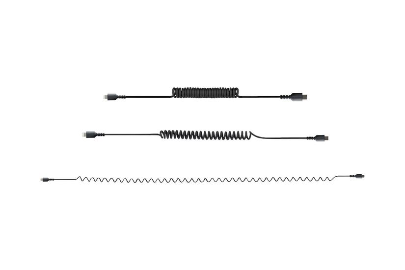 Startech.com 1m (3ft) Usb C To Lightning Cable, Mfi Certified, Coiled Iphone Charger Cable, Black, Durable And Flexible Tpe Jacket Aramid Fiber, Heavy Duty Coil Charging Cable - Rugged Usb Lightning Cable - Lightning-kabel - 1 M