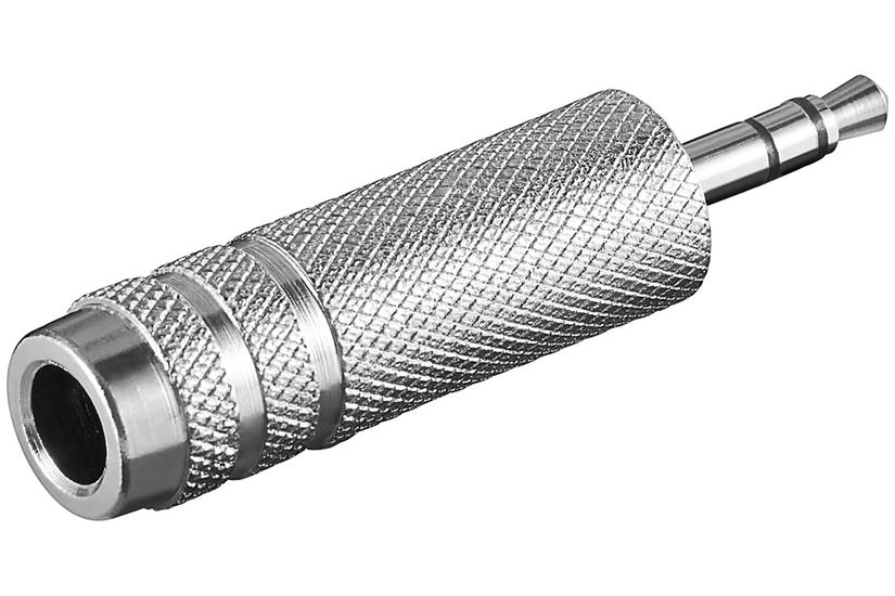 Goobay - Lydadapter - 3,5mm Han Til 6,35 Mm Hun - Sølv