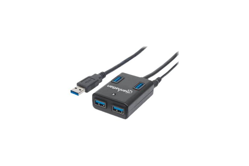 Manhattan 162302 Interface Hub Usb 3.2 Gen 1 (3.1 Gen 1) Type-a 5000 Mbit/s Sort