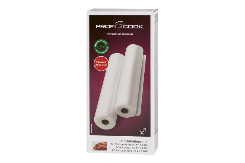 Proficook - Vakuumposer - 2 Ruller - 28 Cm Bred, 6 Meter Lang