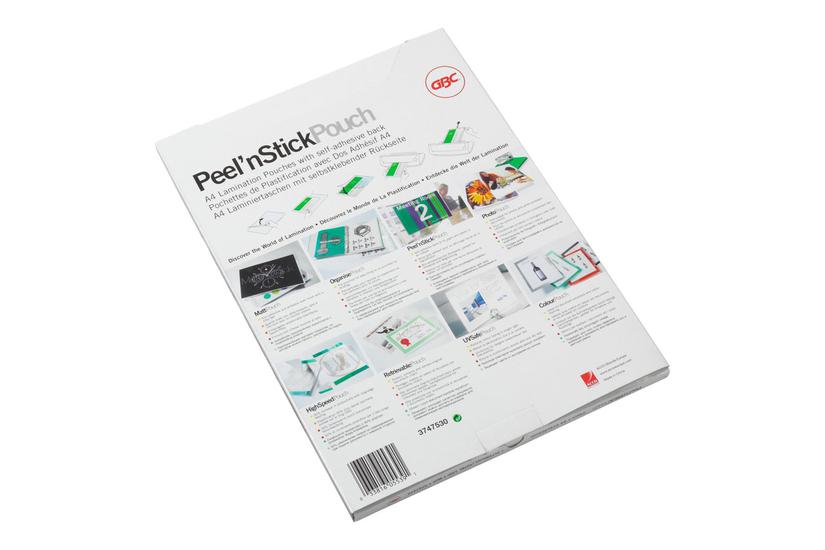 Gbc Peel'n Stick - 100-pakke - Blank Hvid - A4 - Laminerings Poser