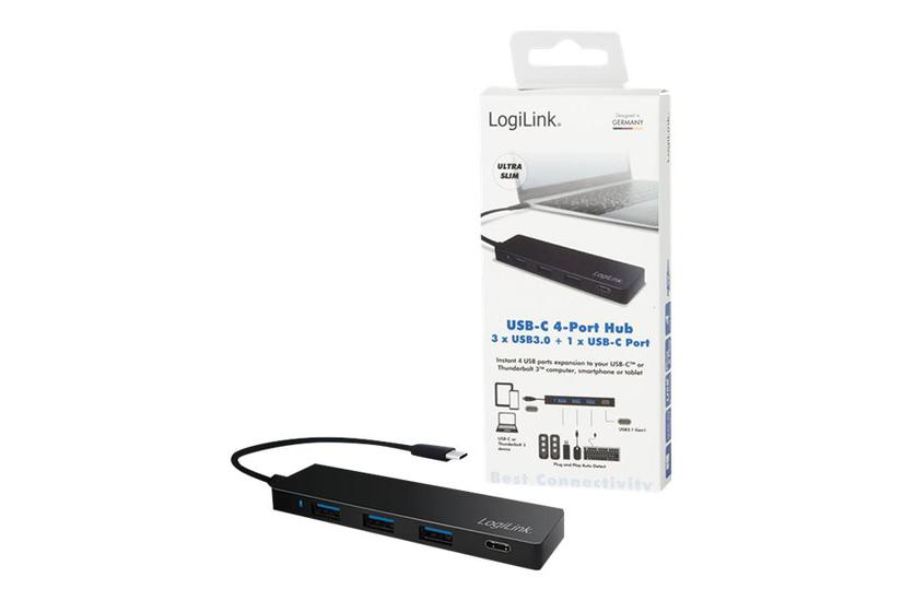 Logilink Ultra-slim Usb-c 3.1 Hub - Hub - 4 Porte