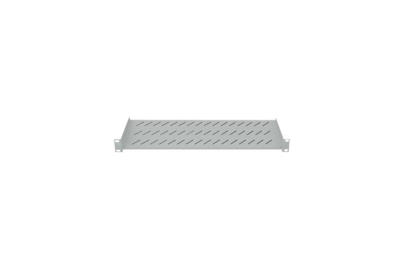 Intellinet 19" Cantilever Shelf, 1u, 2-point Front Mount, 150mm Depth, Max 25kg, Grey, Three Year Warranty - Rackhylde - 1u