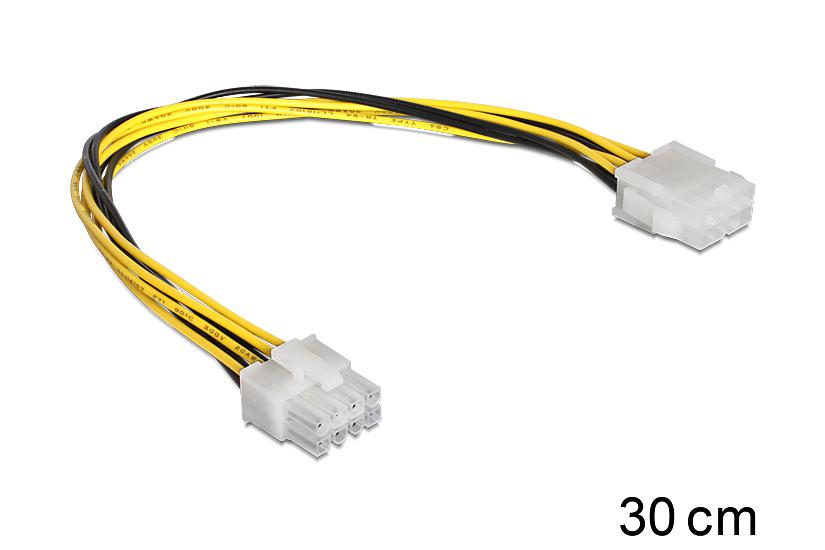 Delock - Forlængerkabel Til Strøm - 8 Pin Intern Strøm Til 8 Pin Intern Strøm - 30 Cm