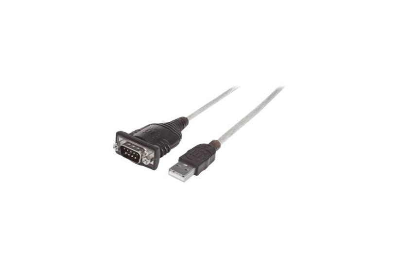 Manhattan 151801 Serielkabel Sølv 0,45 M Usb A Serial/com/rs232/db9