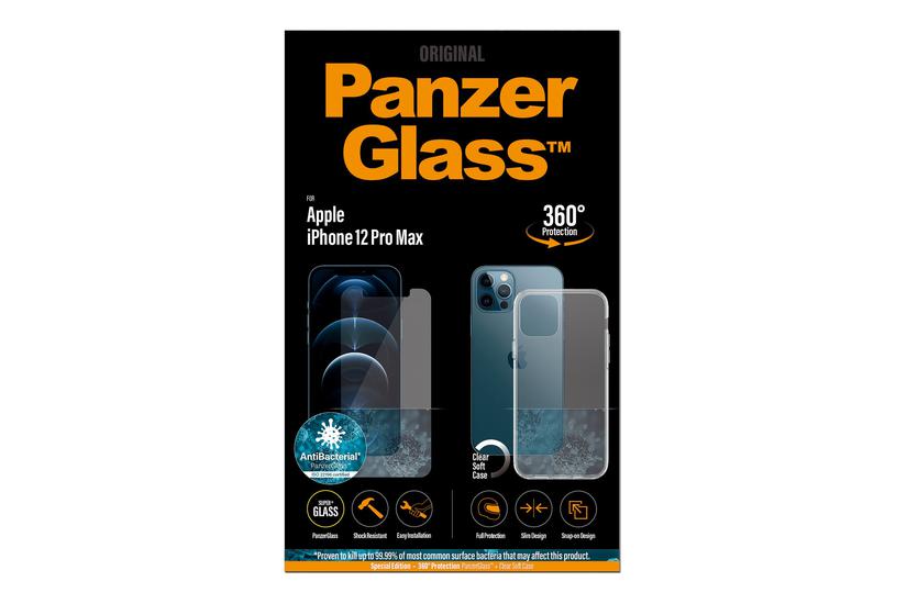 Panzerglass - Skærm/bagbeskyttelsessæt For Mobiltelefon - 360° Beskyttelse