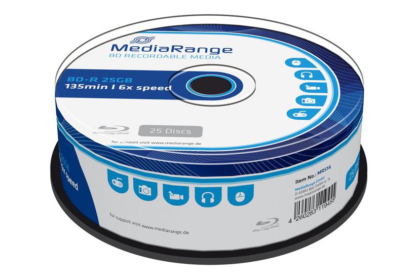 Mediarange - Bd-r X 25 - 25 Gb - Lagringsmedie