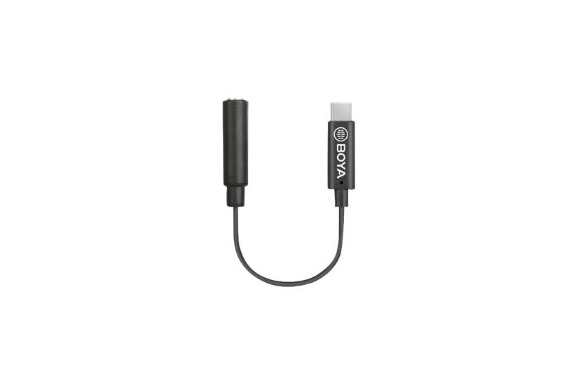 Boya By-k4 - Usb-c Til Hovedtelefon Jackstikadapter - 6 Cm