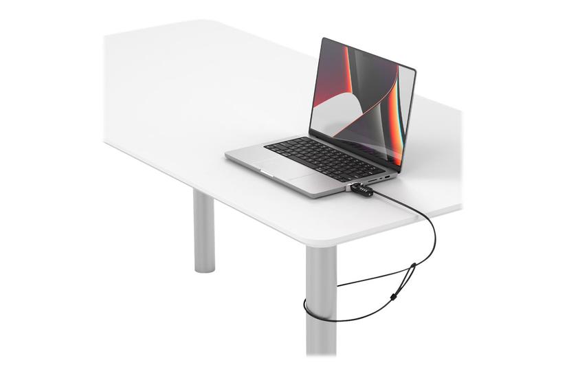 Compulocks Ledge Lock Adapter For Macbook Pro 14" M1, M2 & M3 With Combination Cable - Adapter Til Låsning Af Slot For Sikkerhed