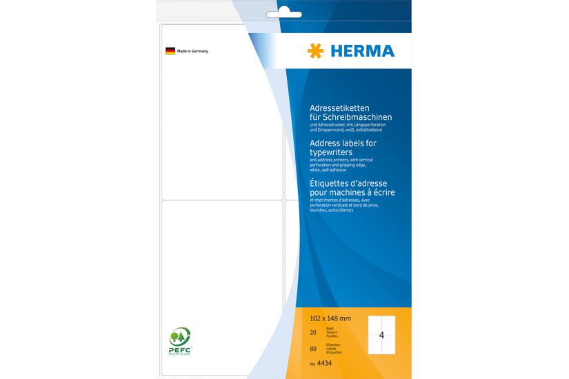Herma - Adresseetiketter - 80 Etikette(r) - 102 X 148 Mm