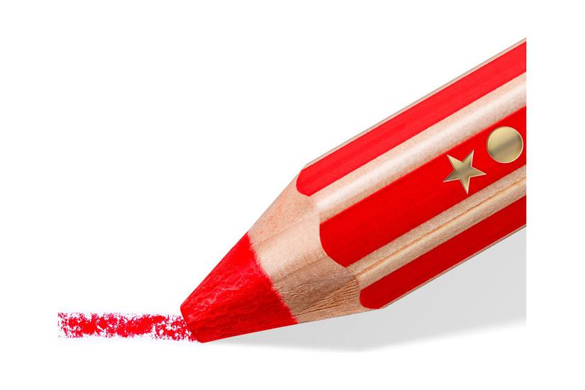 Staedtler Buddy 3 In 1 - Farvet Blyant - Sort, Rød, Blå, Grøn, Lyseblå, Gul, Orange, Violet, Lysegrøn, Magenta, Turkis, Koboltblå, Hvid, Van Dyke-brun, Skindtone, Rød Syren, Neongrøn, Neon Rose Red (pakke Med 18)