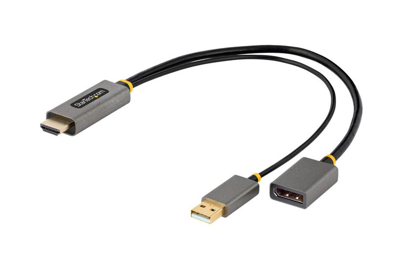 Startech.com 1ft (30cm) Hdmi To Displayport Adapter, Active 4k 60hz Hdmi Source To Dp Monitor Adapter Cable, Usb Bus Powered, Hdmi 2.0 To Displayport Converter For Laptops/pc - Supports Hdr And Ultrawide Displays (128-hdmi-displayport) - Adapterkabel - Di