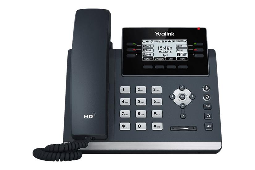 Yealink Sip-t42u - Voip-telefon Med Opkalds-id - 5-vejs Opkaldskapacitet