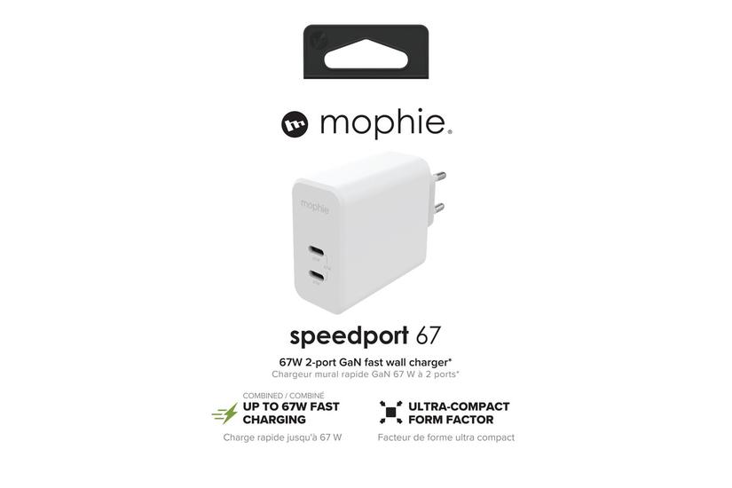 Mophie Speedport 67 Strømforsyningsadapter - 24 Pin Usb-c - 67 Watt