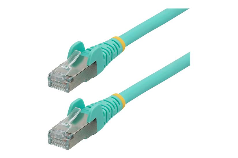 Startech.com 1m Cat6a Ethernet Cable - Aqua - Low Smoke Zero Halogen (lszh) - 10gbe 500mhz 100w Poe++ Snagless Rj-45 W/strain Reliefs S/ftp Network Patch Cord - Patchkabel - 1 M - Akvamarin