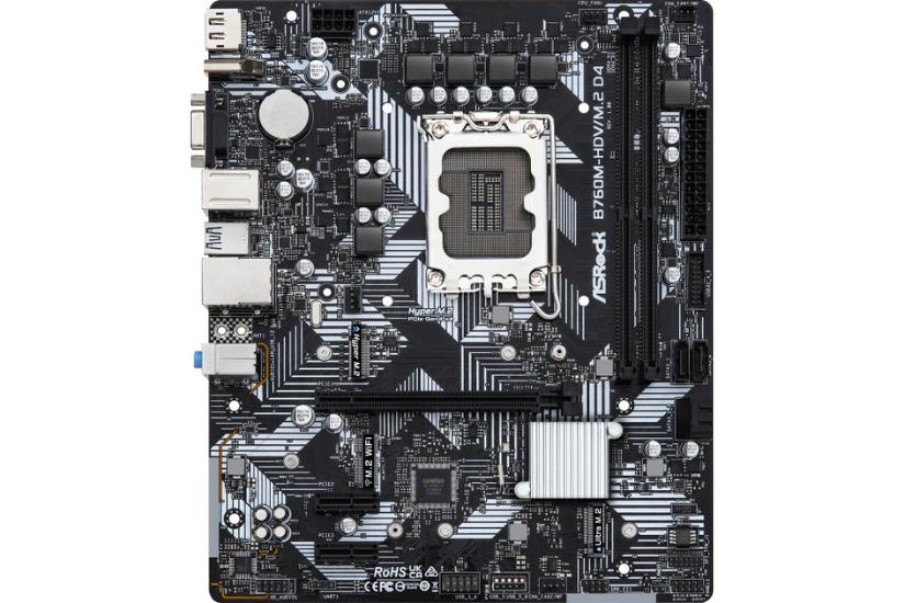Asrock B760m-hdv/m.2 D4 Micro Atx - Bundkort - Lga1700 Sokkel