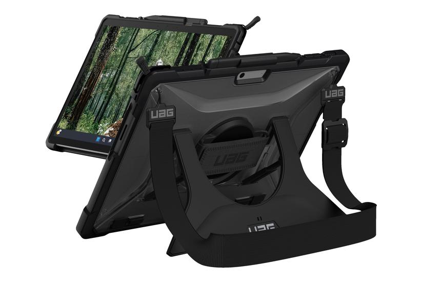Uag Plasma Series Rugged Case For Surface Pro 9 - Plasma Series W/ Handstrap And Shoulder Strap- Clear - Bagsidecover Til Tablet