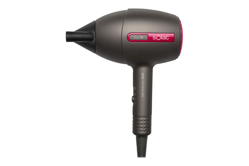 Solac Sh7087 Fast Ionic Dry 2000 - Hårtørrer - Grå/lyserød