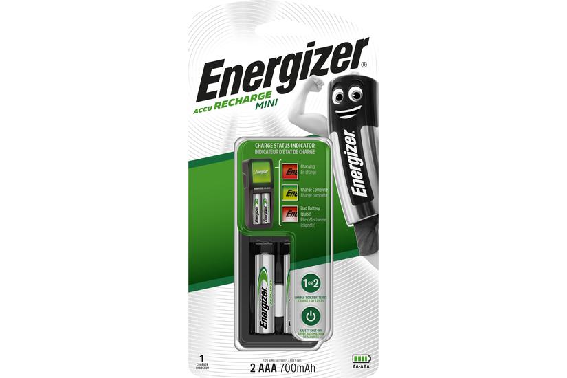 Energizer Recharge Mini 700 Batterioplader - 2 X Aaa - Nimh