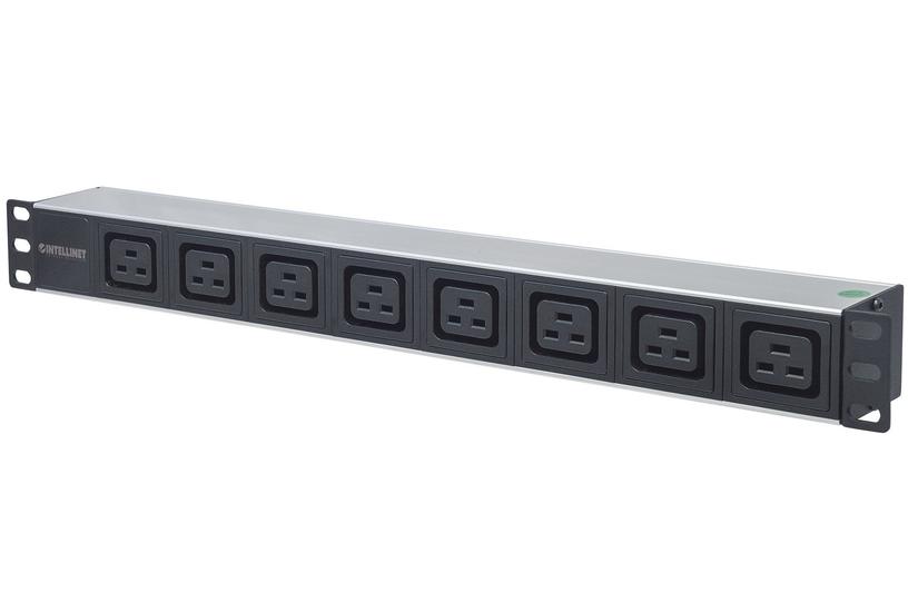 Intellinet 163613 Strømforsyningsenhed (pdu) 8 Ac Stikkontakt(er) 1u Sort, Sølv