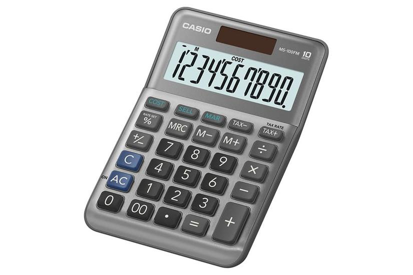 Casio Ms-100fm Regnemaskine Desktop Basis Grå