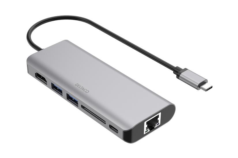 Deltaco - Dockingstation - Usb-c - Hdmi - 1gbe