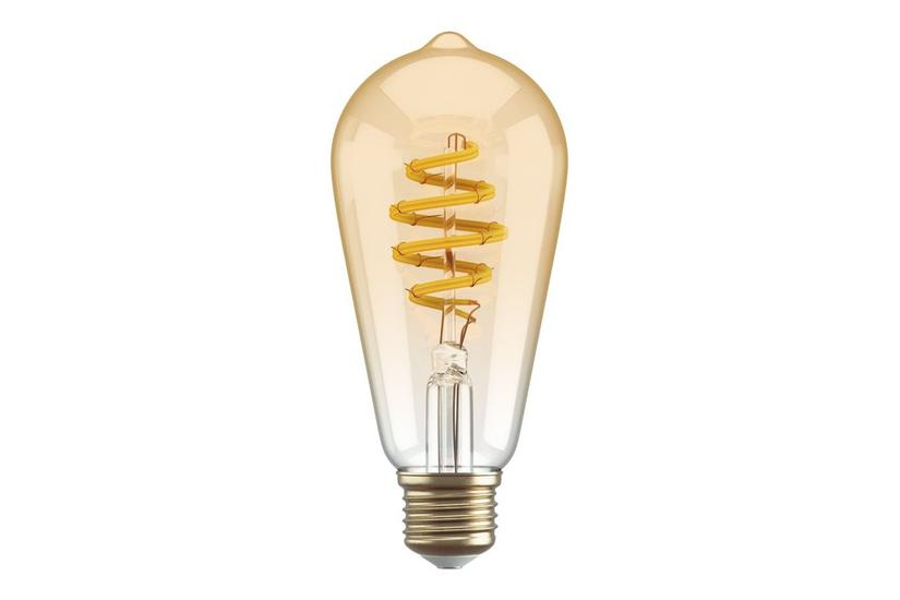 Hombli Smart - Led-filament-lyspære - Form: St64 - E27 - 5.5 W - Varmt Hvidt Lys - 1800-2700 K - Ravgul