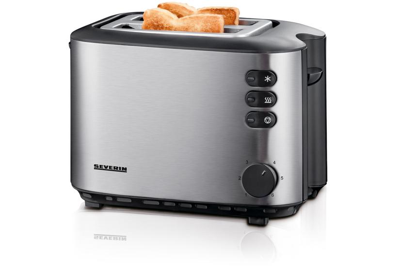 Severin At 2514 Brødrister 2 Skive(r) 850 W Sølv