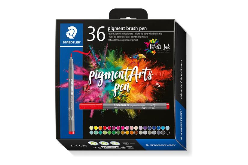 Staedtler 371 - Børstepensæt - Assorterede Farver - 36 Stykker