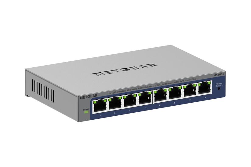 Netgear Plus Gs108ev4 - Switch - 8 Porte - Ikke Administreret - Monterbar På Stativ