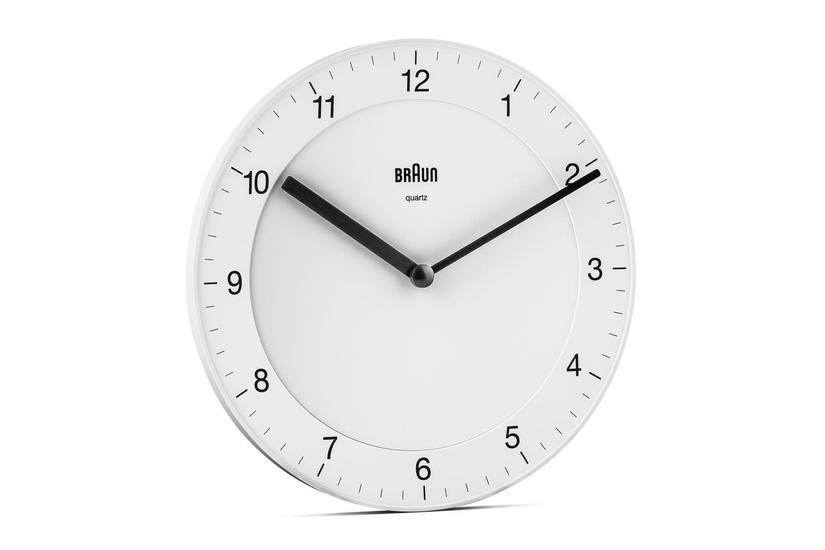 Braun Bc 06 W Quarzwanduhr Analog Weiß